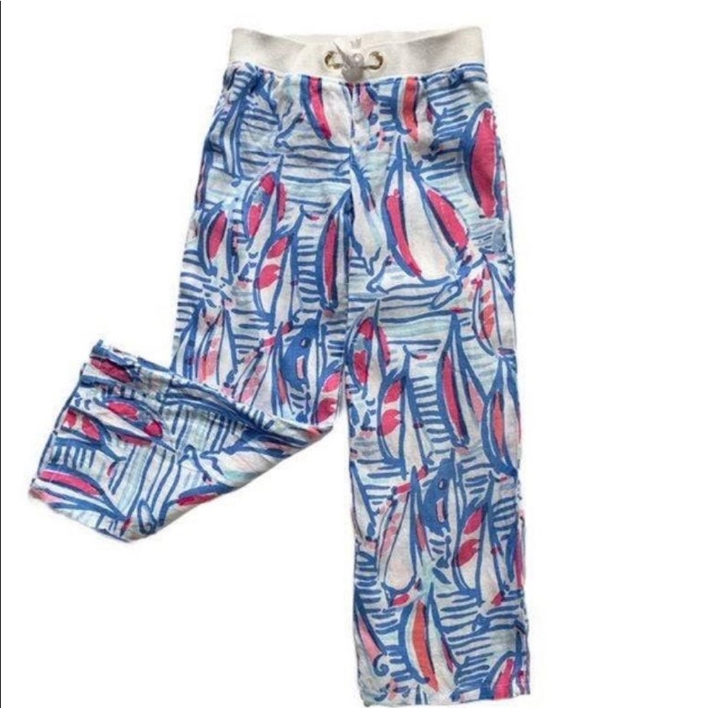 Lily Pulitzer Right Turn Red girls pants (Small)